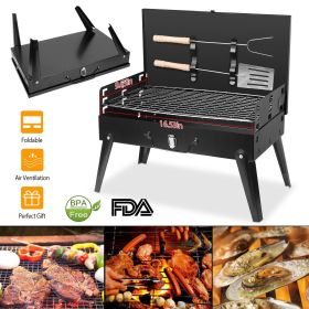 Portable Charcoal Grill Foldable BBQ Suitcase