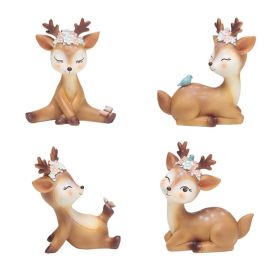 4PCS Sika Deer Desktop