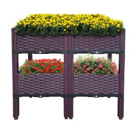 Raised Garden Bed Set of 4 Planter Grow Boxes