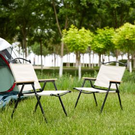 2-piece Folding Outdoor Chair for Indoor, Outdoor Camping, Picnics