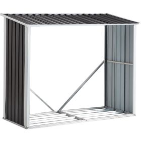 Log Holder with Roof, Log Storage Shed, Firewood Rack