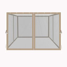 10x10 Ft Gazebo Replacement Mosquito Netting with Zippers