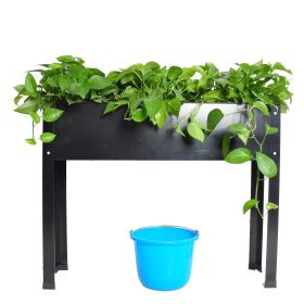 Elevated garden bed, metal elevated outdoor flowerpot box