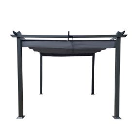 10x10 Ft Outdoor Patio Retractable Metal Pergola