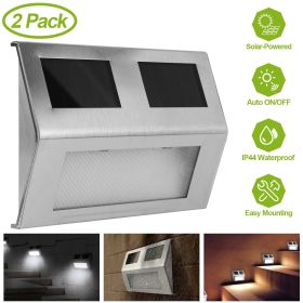 2 LEDs Wall Lamp Stair Step Outdoor Light with Auto On/Off