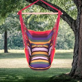 Distinctive Cotton Canvas Hanging Rope Chair with Pillows