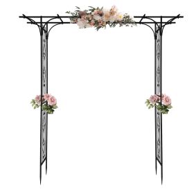 Iron 16mm Tube Flat Top Courtyard Iron Arch Black RT