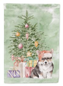 Corgi Puppy Christmas Presents and Tree Garden Flag Mailbox Flag Decorative Yard Flag Banner Outside Patio Artwork Yard Flower Beds, Garden Size