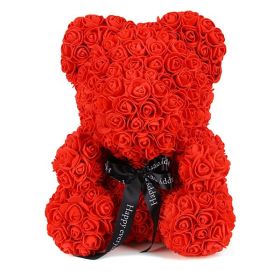 Rose Bear Box Mother's Gift For Mother Valentine's Day Gift (Color: Red)