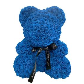 Rose Bear Box Mother's Gift For Mother Valentine's Day Gift (Color: navy)