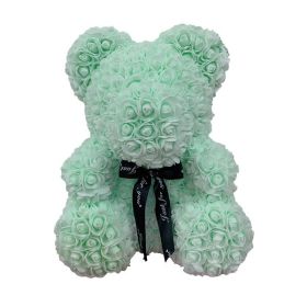Rose Bear Box Mother's Gift For Mother Valentine's Day Gift (Color: green)