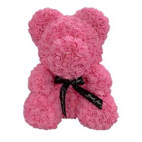 Rose Bear Box Mother's Gift For Mother Valentine's Day Gift (Color: pink)