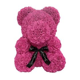 Rose Bear Box Mother's Gift For Mother Valentine's Day Gift (Color: rosepink)