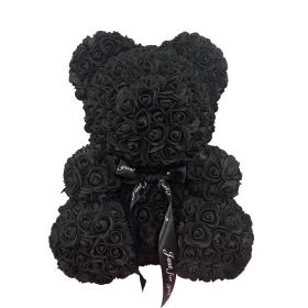 Rose Bear Box Mother's Gift For Mother Valentine's Day Gift (Color: black)