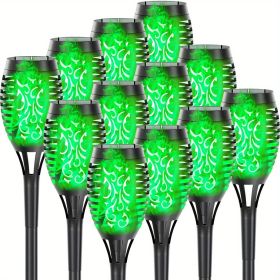 4/8/12pcs/pack Solar Outdoor Lights (Color: Green Light, size: 12pcs)