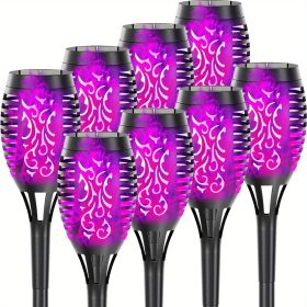 4/8/12pcs/pack Solar Outdoor Lights (Color: Purple Light, size: 8pcs)