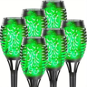 4/8/12pcs/pack Solar Outdoor Lights (Color: Green Light, size: 6pcs)