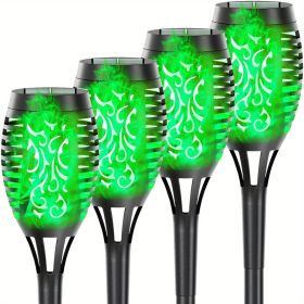 4/8/12pcs/pack Solar Outdoor Lights (Color: Green Light, size: 4pcs)