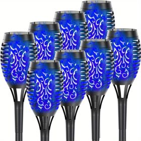 4/8/12pcs/pack Solar Outdoor Lights (Color: Blu Ray, size: 8pcs)