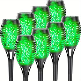 4/8/12pcs/pack Solar Outdoor Lights (Color: Green Light, size: 8pcs)