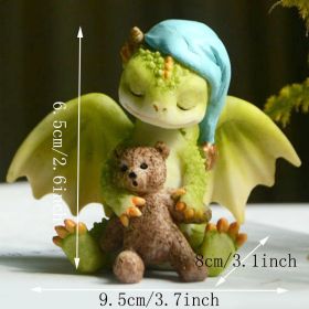 1pc Miniature Fairy Garden Figurines (Items: Dragon And Bear Doll)