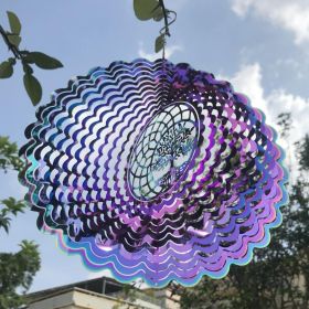1pc 3D Hanging Wind Spinner Outdoor Decor (Color: Colorful)