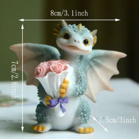 1pc Miniature Fairy Garden Figurines (Items: Dragon Bouquet)