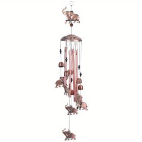 1pc Vintage Metal Butterfly Turtle Iron Owl Animal Wind Chime (Style: Elephant)