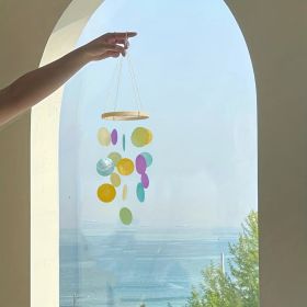 1pc Colorful Suncatchers Natural Shell Wind Chimes (Color: Colorful, Style: Shell Wind Chimes)
