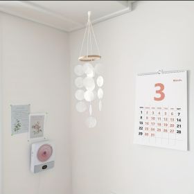 1pc Colorful Suncatchers Natural Shell Wind Chimes (Color: White, Style: Shell Wind Chimes)
