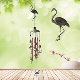 1pc Vintage Metal Butterfly Turtle Iron Owl Animal Wind Chime (Style: Flamingo)