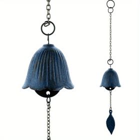 1pc, Creative Japanese Cast Iron Wind Chime Hanging Decoration (Color: Blue)