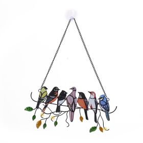 1set, Wrought Iron Bird Ornament (Color: 7 Birds Metal Style 1)