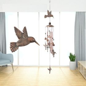 1pc Vintage Metal Butterfly Turtle Iron Owl Animal Wind Chime (Style: Hummingbird)