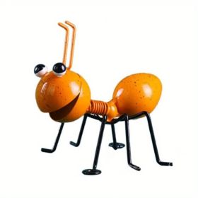 Garden Lawn Decor 1pc Metal Ant Ornament (Color: yellow)