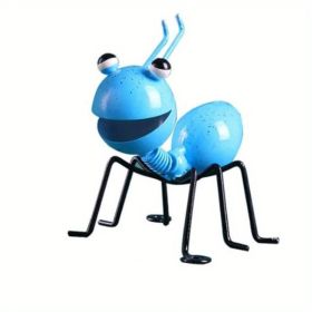 Garden Lawn Decor 1pc Metal Ant Ornament (Color: Blue)