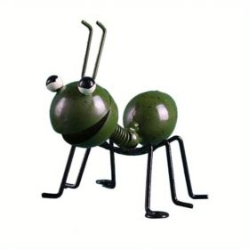 Garden Lawn Decor 1pc Metal Ant Ornament (Color: green)