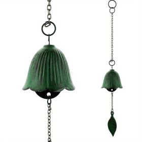 1pc, Creative Japanese Cast Iron Wind Chime Hanging Decoration (Color: green)