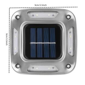 8 LED Solar Wall Light For Outdoor Courtyard Garden; Christmas Party Decoration; LED Lights (Color: warm light, Quantity: 1)
