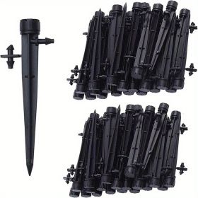 20pcs/50pcs Drip Emitters Perfect For 4/7mm Tube PE Pipe (Color: black, Quantity: 20pcs)