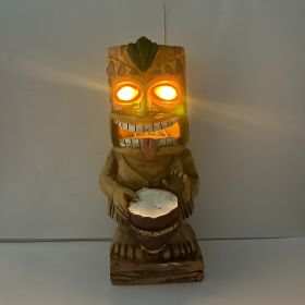 Solar Tiki Solar Powered Flickering LED Garden Light (Model: Bongo Drum A)