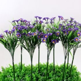 Garden Patio LED Daisy Flower Stake Outdoor Pathway (Color: purple)