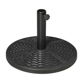 Outdoor Garden Pool Heavy Duty Round Umbrella Base (Color: black, Type: Umbrella Stands & Bases)