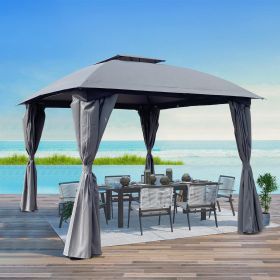 10x10 Ft Outdoor Patio Garden Gazebo Canopy (Color: as Pic)