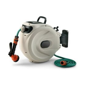 Home & Garden Retractable Hose Reel Wall Mounted (Outlet hose length: 49 ft, Color: As pic show)