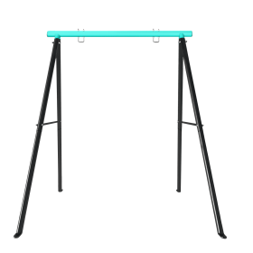 Metal Swing Stand Swing Sets for Backyard,Powder Coated Swing Frame of Swing Set with Extra Side Bars (Color: yellow)
