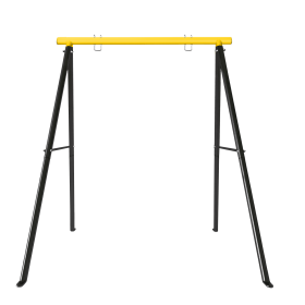 Metal Swing Stand Swing Sets for Backyard,Powder Coated Swing Frame of Swing Set with Extra Side Bars (Color: green)