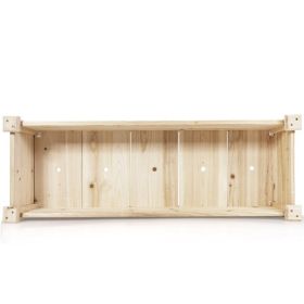 Raised Garden Bed Elevated Planter Box Wood for Vegetable Flower Herb (Color: nature)