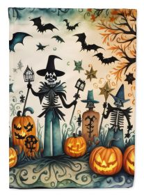 Papel Picado Skeletons Spooky Halloween Garden Flag Mailbox Flag Decorative Yard Flag Banner Outside Patio Artwork Yard Flower Beds, Garden Size (Default: Default)